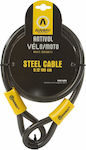 Auvray Steel Cable D.12 Αντικλεπτική Κουλούρα Μοτοσυκλέτας με Μήκος 180εκ. Μαύρο Χρώμα