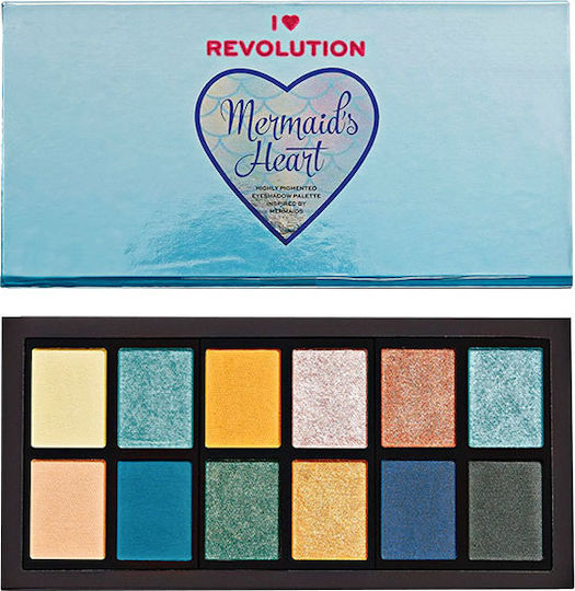 Revolution Beauty I Heart Revolution Palette with Eye Shadows in Pressed Powder Form 9gr
