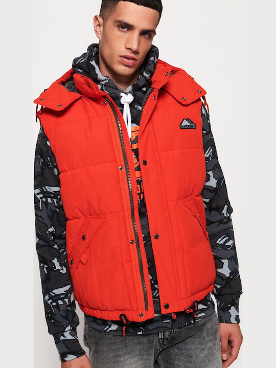 New Academy Sleeveless Jacket Puffer Orange