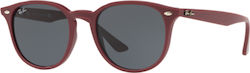 Ray Ban Γυαλιά Ηλίου Μπορντό με Κοκκάλινο Σκελετό Ray Ban Γυαλιά Ηλίου Μπορντό με Κοκκάλινο Σκελετό