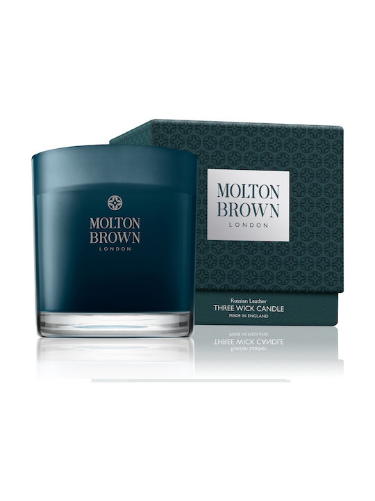 Molton Brown Aromatisch Kerze Russian Leather in Gefäß Weiß 480gr