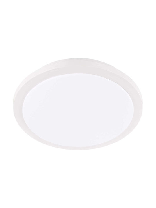 Eglo Competa-ST Κλασική Μεταλλική Πλαφονιέρα Οροφής με Ενσωματωμένο LED σε Λευκό χρώμα