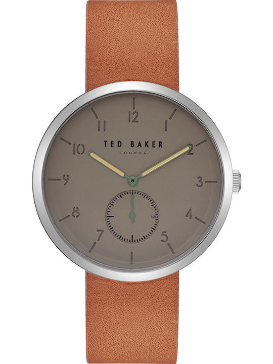Ted Baker Josh Herrenuhr 40mm Chronograph Batterie mit Braun Lederarmband