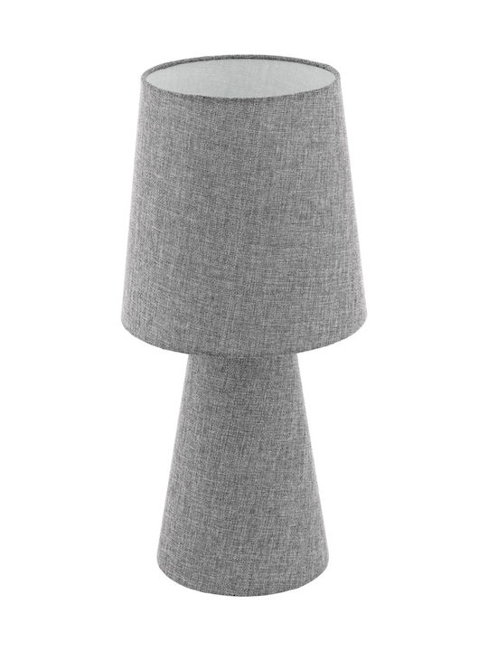 Eglo Carpara Fabric Table Lamp for Socket E27 with Gray Shade and Base