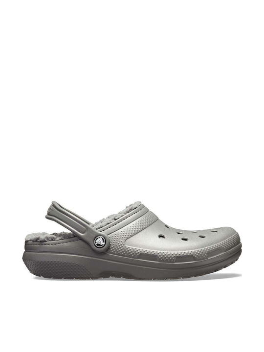 Crocs Classic Fuzz Lined Ανατομικά Σαμπό με Γού...