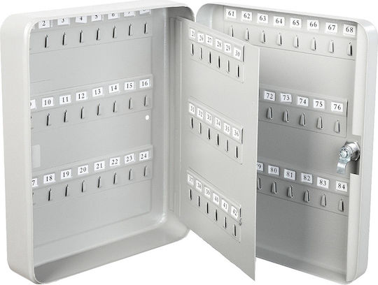 Technomax Wand-Schlüsselanhänger Metallisch Elegant 84 Haken mit Schloss