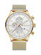 Curren Herrenuhr 44mm Batterie mit Metallarmband Gold / White