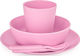 Bobo & boo Feeding Set made of Bamboo Pink 5pcs