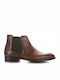 Kricket -1 Men's Leather Chelsea Ankle Boots Brown