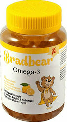 Bradex Bradbear Jellys Omega-3 Κατάλληλο για Παιδιά 60 ζελεδάκια