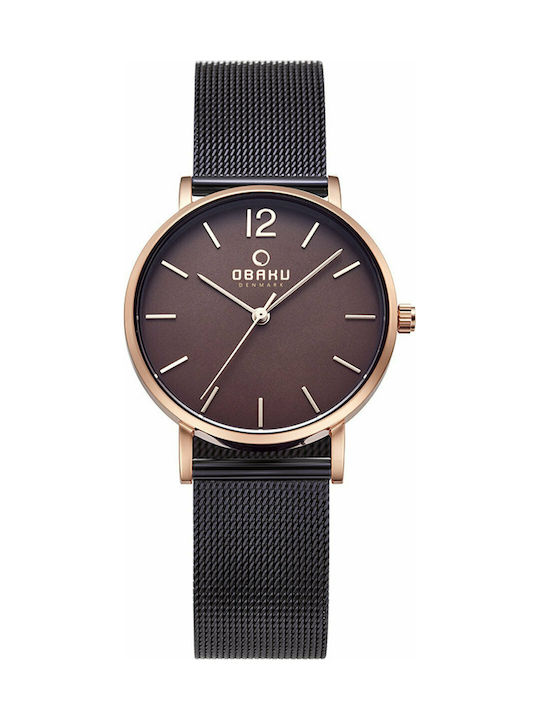 Obaku Watch with Purple Metal Bracelet V197LXVNMN