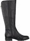 Anatomic Leather Riding Boots with Zipper Black