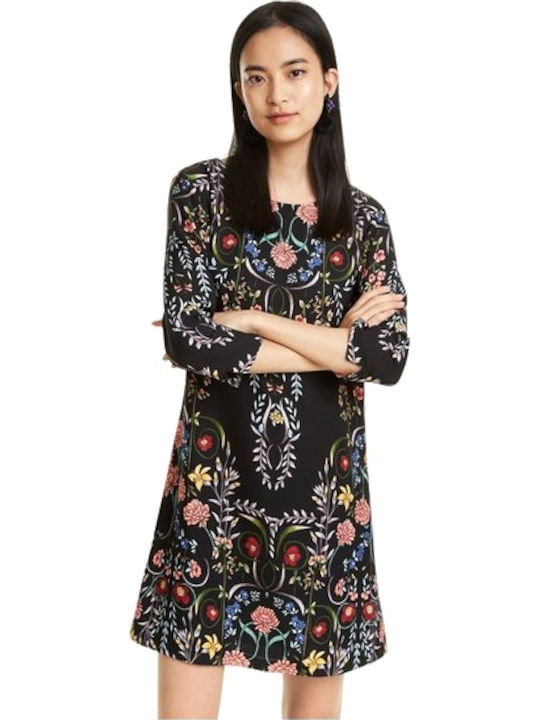 Desigual Clementine Midi Rochie Negru