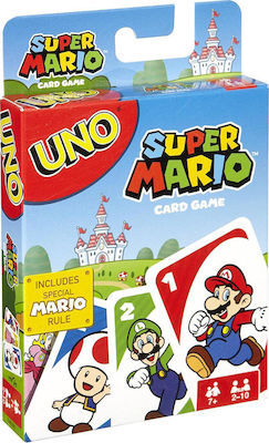 Mattel Joc de Masă UNO Super Mario Card Game pentru 2-10 Jucători 7+ Ani