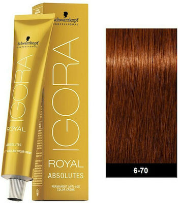 Schwarzkopf Igora Royal Vopsea de Păr 6-70 Blond bronz închis Natural 60ml