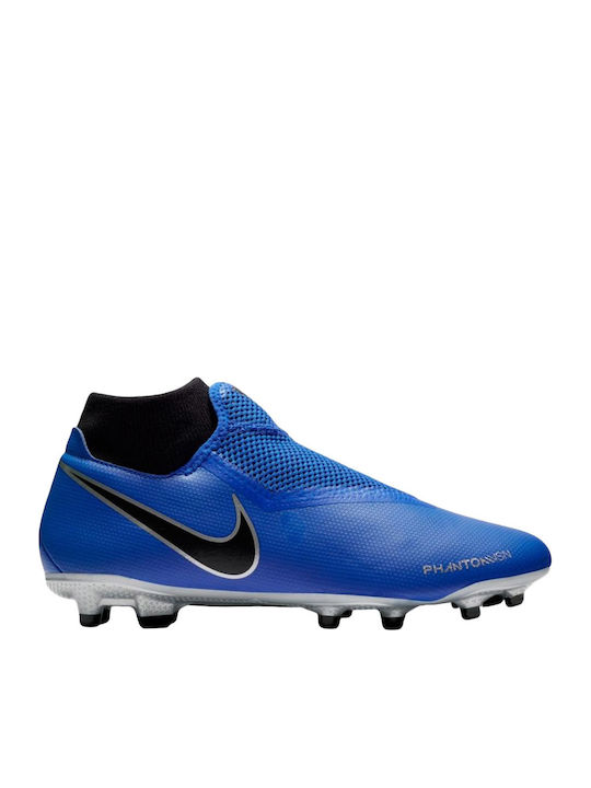 Nike Phantom VSN Academy DF FG/MG Ψηλά Ποδοσφαιρικά Παπούτσια με Τάπες Μπλε