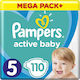 Pampers Active Baby Πάνες με Αυτοκόλλητο No. 5 για 11-16kg 110τμχ