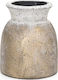 Zaros Decorative Vase Stone Gold 19xH22.5cm