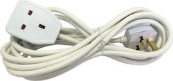 Eurolamp Extension Cable Cord 3x1.25mm²/3m White