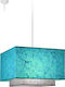 Starlight Pendant Light Turquoise with Socket E27 35x35cm