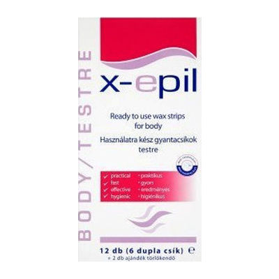 x-epil Wax Strips For Body Ταινίες Αποτρίχωσης 12τμχ