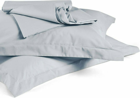 Kentia True Col Bed Sheet Super-Double with Rubber Hugger 160x200+25cm Light Blue