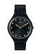 Swatch Skinora Uhr mit Schwarz Lederarmband