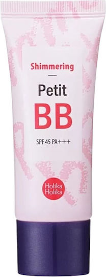 Holika Holika Shimmering Petit BB крем Лека Текстура Хидратиращ Дневен Крем за Лице със Слънцезащитен Фактор SPF45 40ml