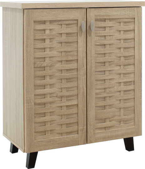 Holz Schuhschrank Mantam mit 4 Regalen Beige L78xW40xH92cm