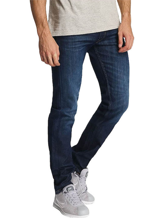 Daren Men's Elastic Jeans Pants with Regular Straight Fit Blue