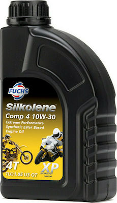 Fuchs Silkolene Comp 4 Synthetic Motorcycle Oil for Four-Stroke Engines 10W-30 1lt