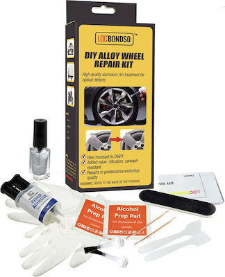 Locbondso DIY Alloy Wheel Repair Car Repair Kit for Rims Silver