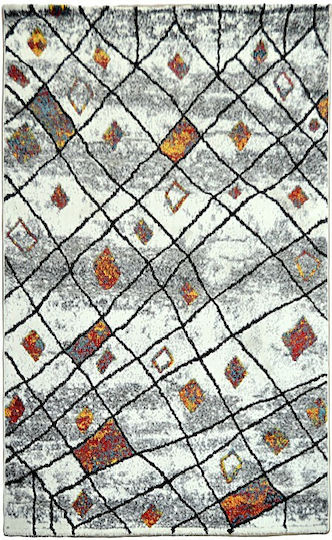 Eurofil 581 Χαλί Ορθογώνιο Bonita White Grey 133x190cm