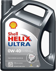 Shell Helix Ultra Synthetic Car Lubricant 0W-40 4lt