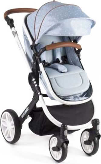 Kikka Boo Dotty 2 in 1 Baby Stroller Suitable for Newborn Blue