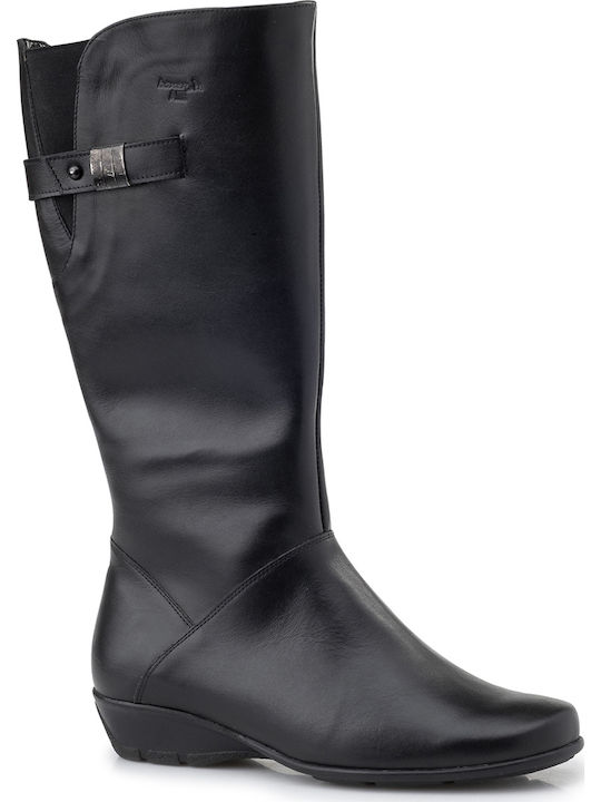 Anatomic Leather Women's Boots with Zipper / Rubber Black