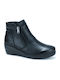 Boxer Leather Women's Ankle Boots Platform Black