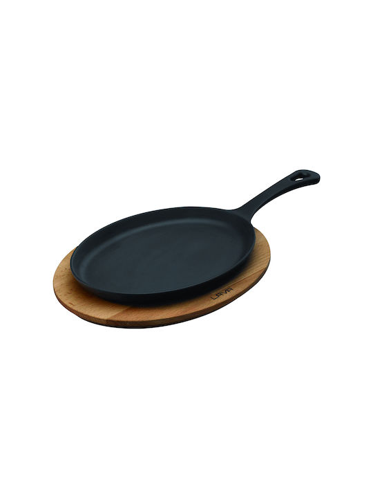 Lava Fajita Pan of Cast Iron with No Coating 23.6cm
