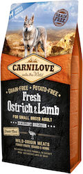 Carnilove Fresh Ostrich & Lamb 1.5kg Dry Food Grain-Free for Adult Small Breed Dogs with Lamb Carnilove Fresh Ostrich & Lamb 1.5kg Dry Food Grain-Free for Adult Small Breed Dogs with Lamb
