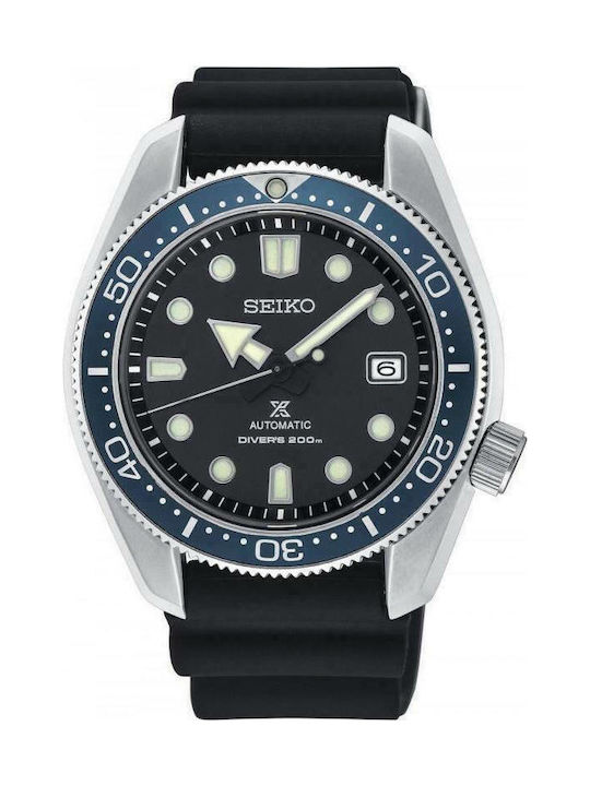 Seiko Prospex Sea Ρολόι Αυτόματο με Καουτσούκ Λουράκι σε Μαύρο χρώμα