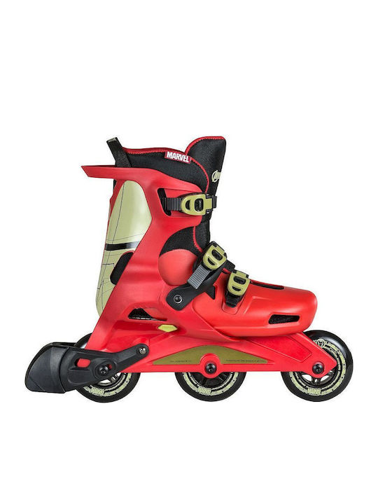 Powerslide Marvel Iron Man Wave Inline Αυξομειούμενα Rollers Κόκκινα Παιδικά