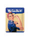 Nostalgic Art 3D Wanddekoration Schild We Can Do It Handgefertigt aus Metall 15x15cm