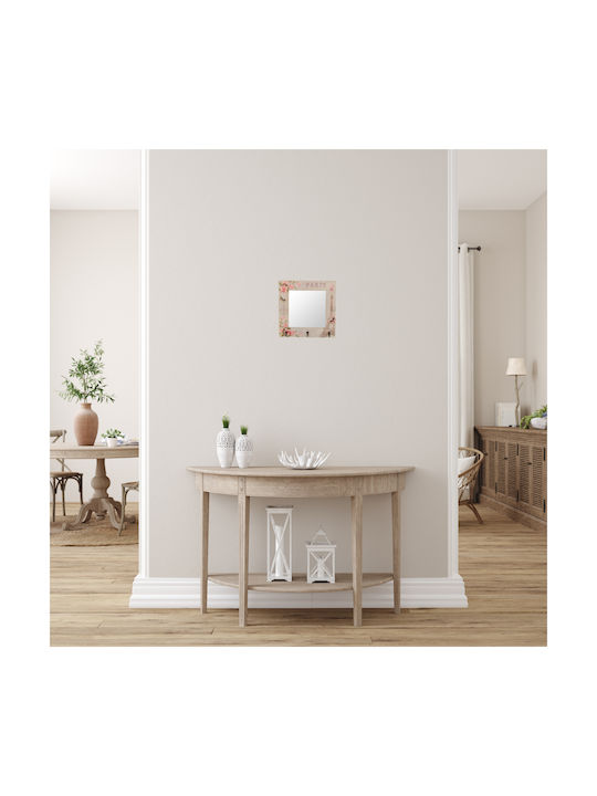 Keskor Paris Yg309 Oglindă de Perete cu Multicolor Ramă din Lemn 34x34cm 1buc