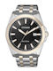 Citizen Platform Eco-Drive Ανδρικό Ρολόι 41mm Eco - Drive με Ασημί Μεταλλικό Μπρασελέ