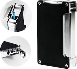 Adorini Αναπτήρας Φλόγας Jet Μαύρος Jet Black με Κόπτη Punch