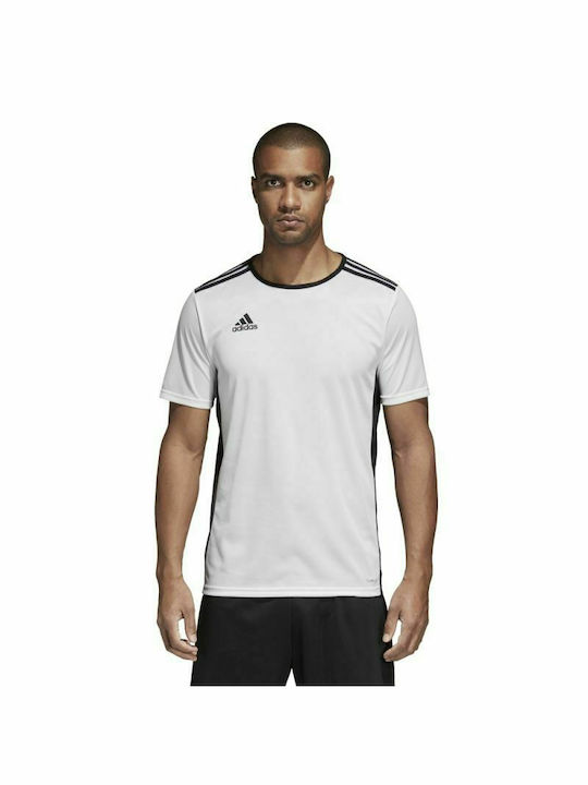 Adidas Entrada 18 Jersey Ανδρικό Αθλητικό T-shirt Κοντομάνικο Λευκό