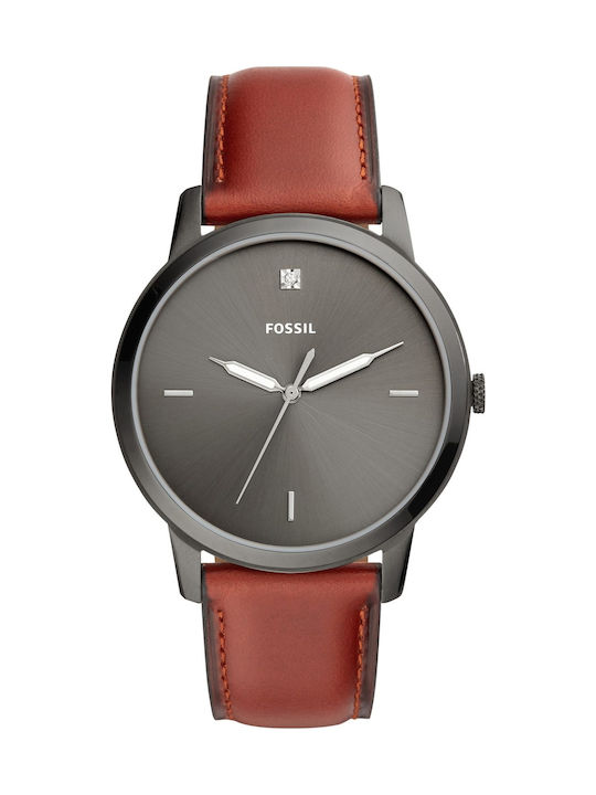 Fossil Minimalist Ceas Baterie cu Maro Brățară din piele