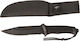 Mil-Tec Gummigriff Knife Black with Blade made of Stainless Steel in Sheath