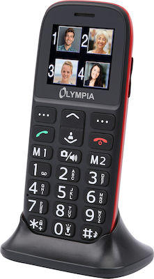Olympia Bella Single SIM Mobil cu Butone Mari Black Red
