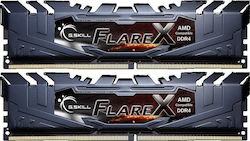 G.Skill Flare X (for AMD) 16GB DDR4 RAM cu 2 module (2x8GB) și Viteză 3200 pentru Desktop